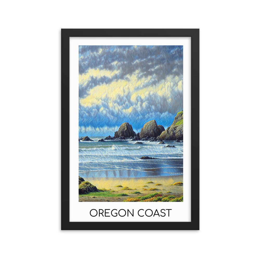 Oregon Coast - Framed poster
