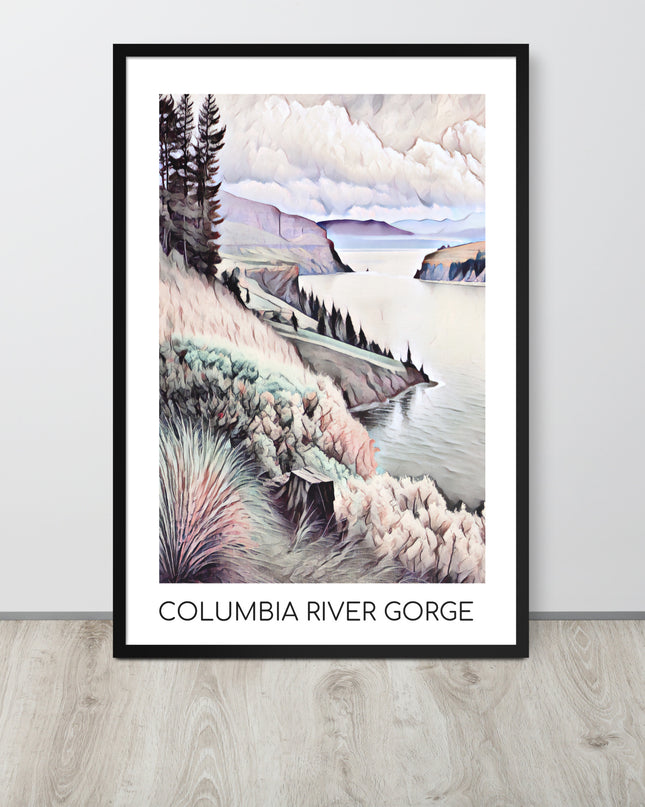 Columbia River Gorge - Framed poster