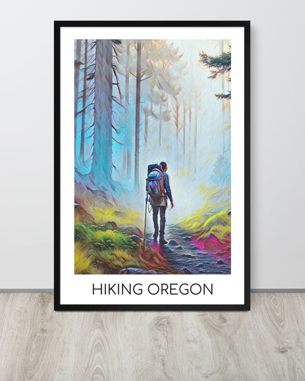Hiking Oregon - Framed poster