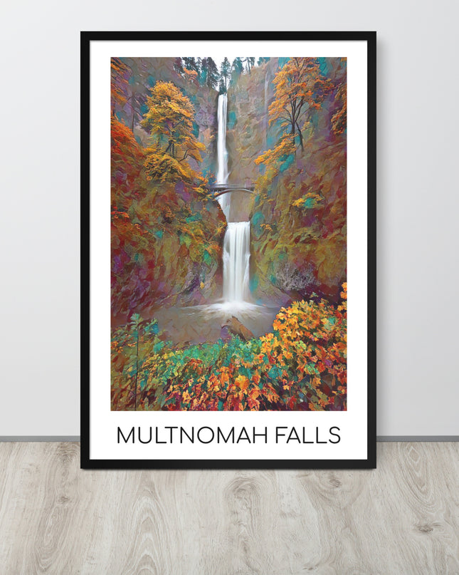 Multnomah Falls - Framed poster