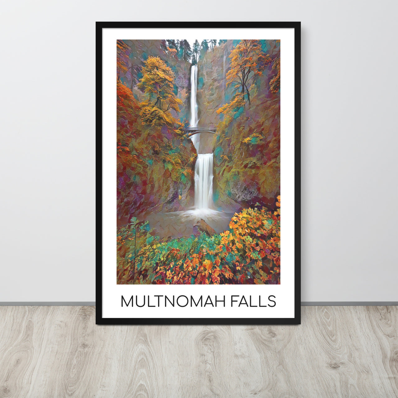 Multnomah Falls - Framed poster