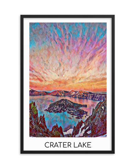 Crater Lake - Framed poster
