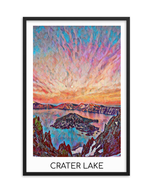 Crater Lake - Framed poster