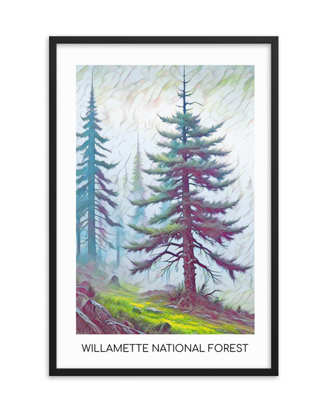 Willamette National Forest - Framed poster