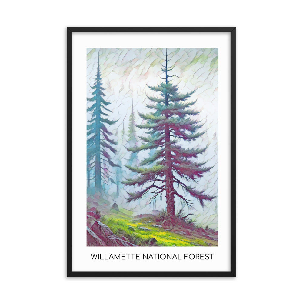 Willamette National Forest - Framed poster