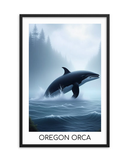 Oregon Orca - Framed poster