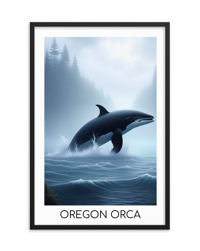 Oregon Orca - Framed poster