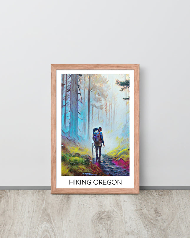 Hiking Oregon - Framed poster