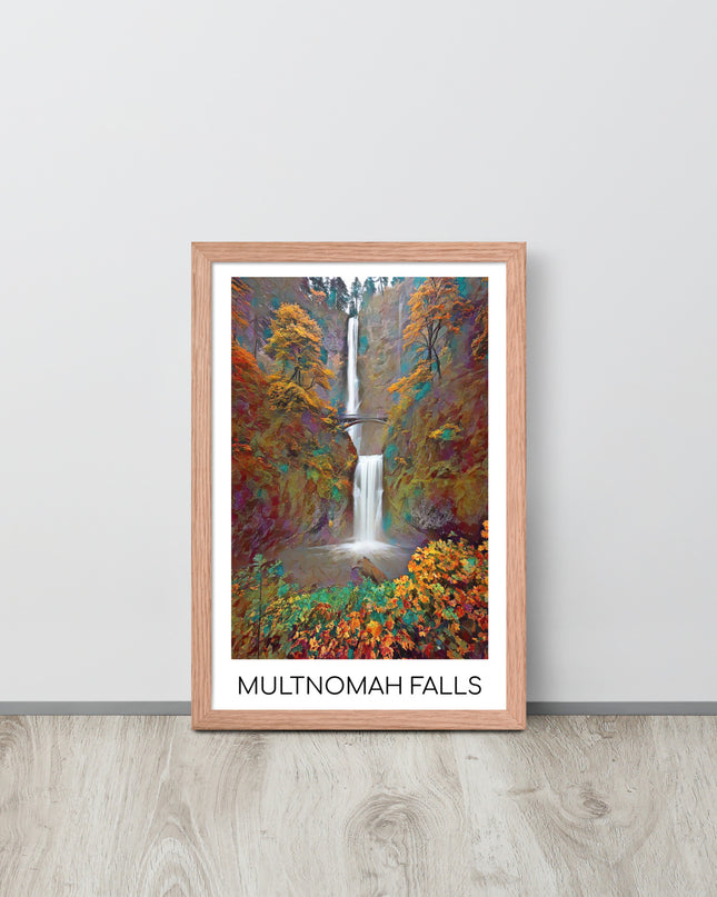 Multnomah Falls - Framed poster