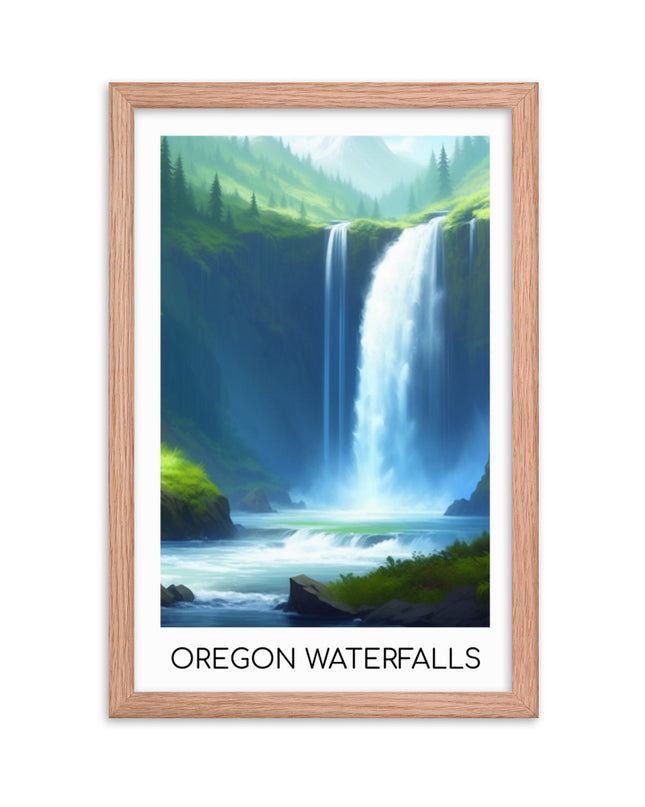 Oregon Waterfalls - Framed poster