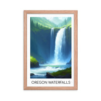 Thumbnail for Oregon Waterfalls - Framed poster