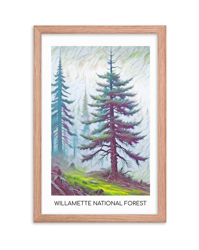 Willamette National Forest - Framed poster