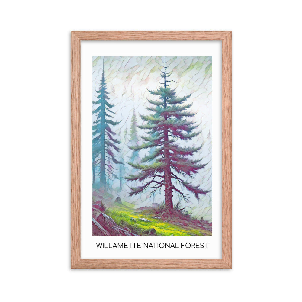 Willamette National Forest - Framed poster