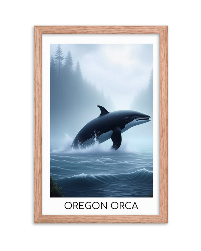Oregon Orca - Framed poster