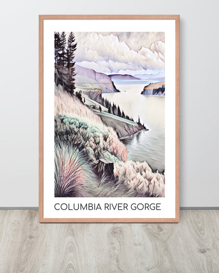 Columbia River Gorge - Framed poster