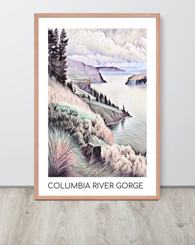 Columbia River Gorge - Framed poster