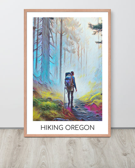Hiking Oregon - Framed poster