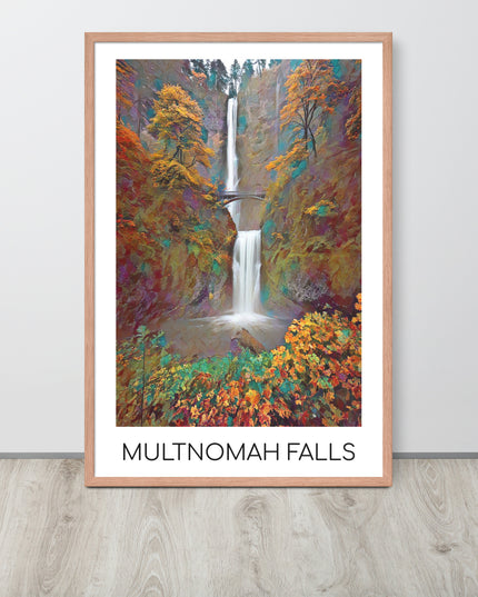 Multnomah Falls - Framed poster