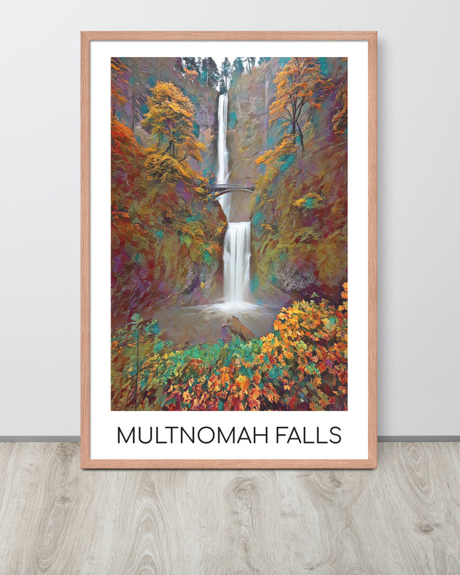 Multnomah Falls - Framed poster