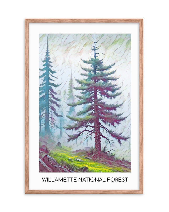 Willamette National Forest - Framed poster