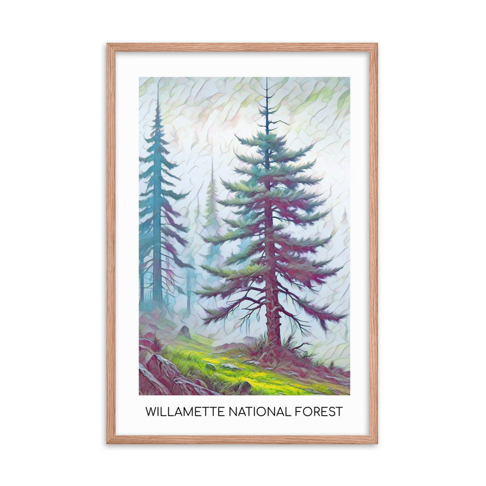 Willamette National Forest - Framed poster