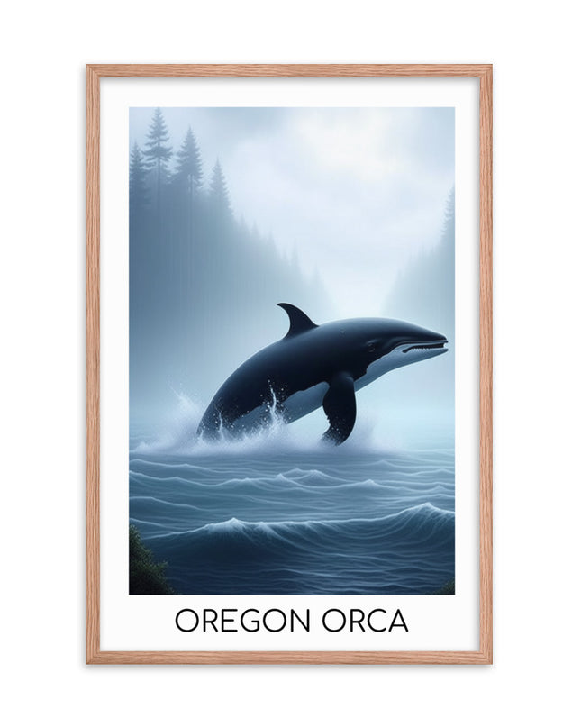 Oregon Orca - Framed poster