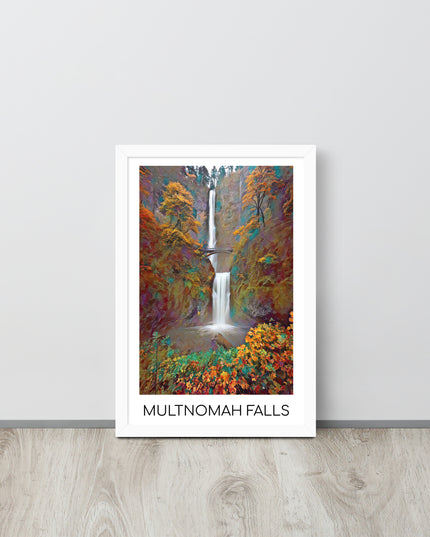 Multnomah Falls - Framed poster