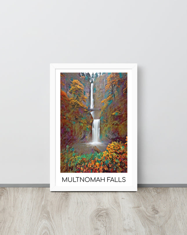 Multnomah Falls - Framed poster