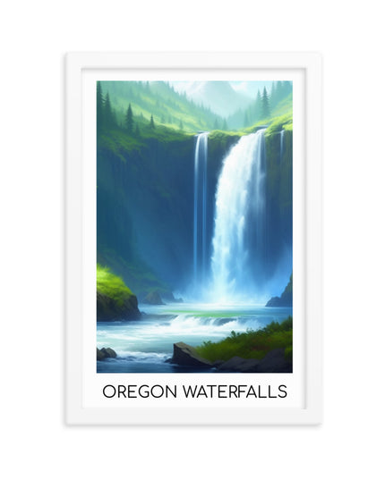 Oregon Waterfalls - Framed poster