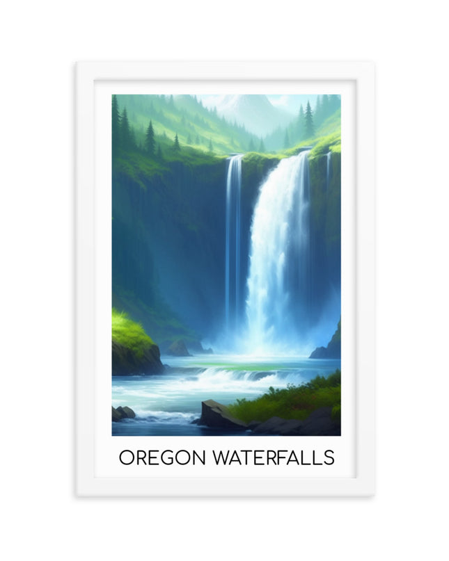 Oregon Waterfalls - Framed poster