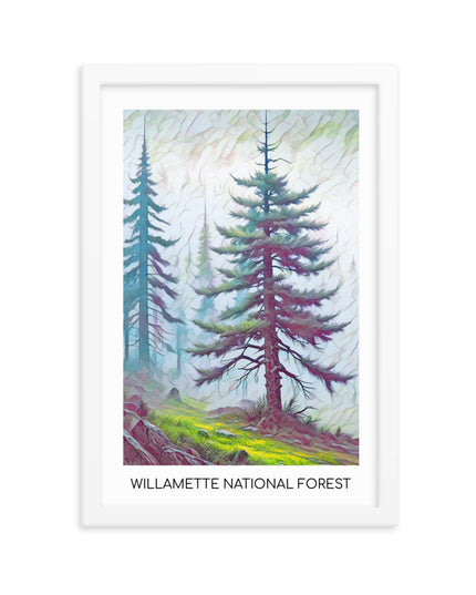 Willamette National Forest - Framed poster