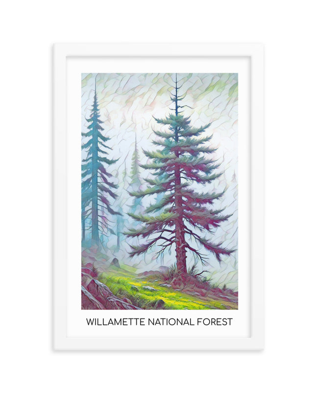 Willamette National Forest - Framed poster