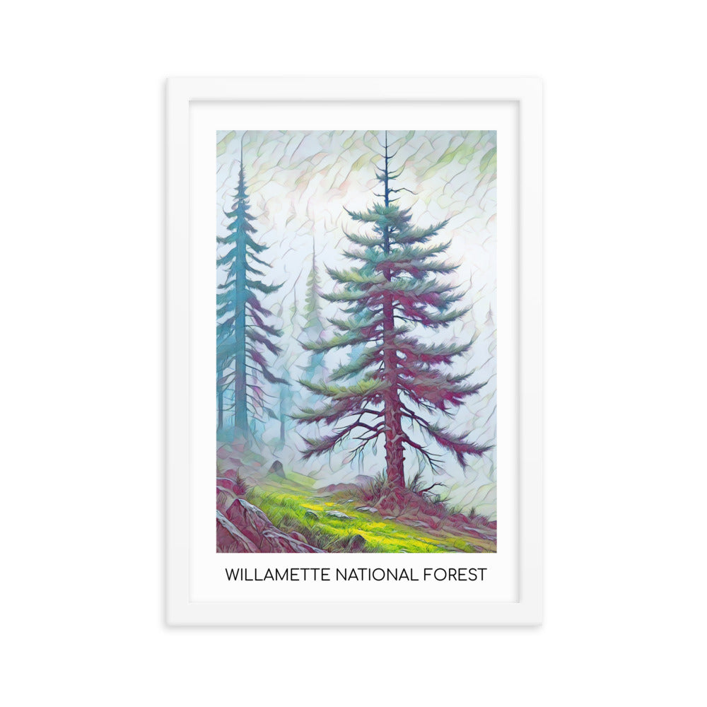 Willamette National Forest - Framed poster