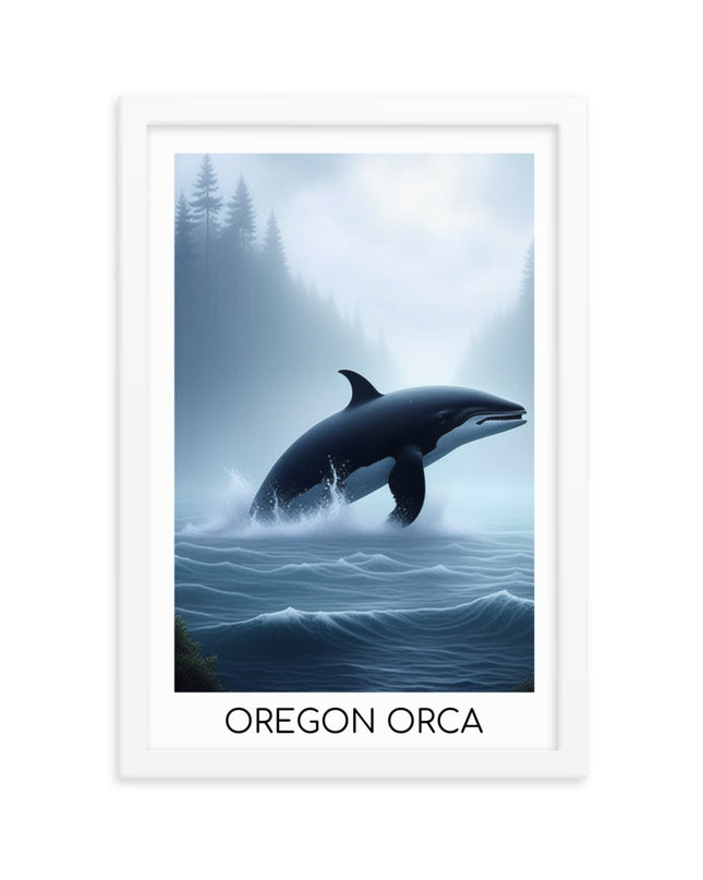 Oregon Orca - Framed poster