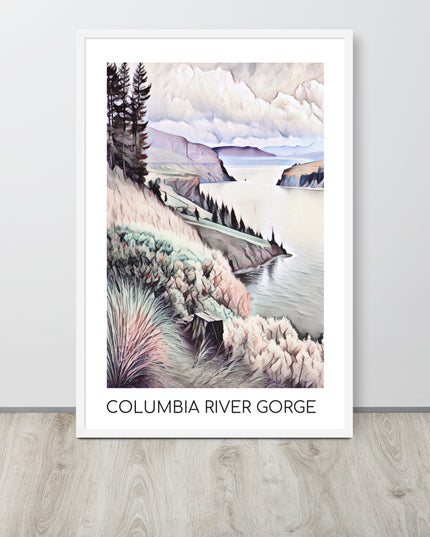Columbia River Gorge - Framed poster