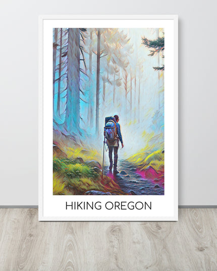 Hiking Oregon - Framed poster