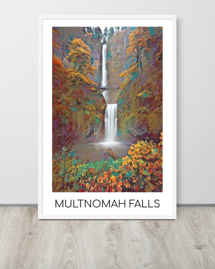 Multnomah Falls - Framed poster