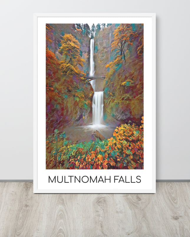 Multnomah Falls - Framed poster