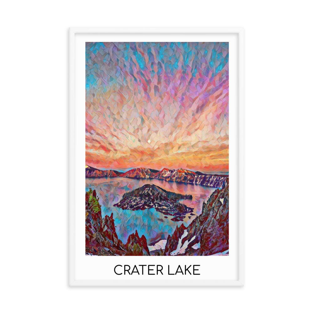 Crater Lake - Framed poster