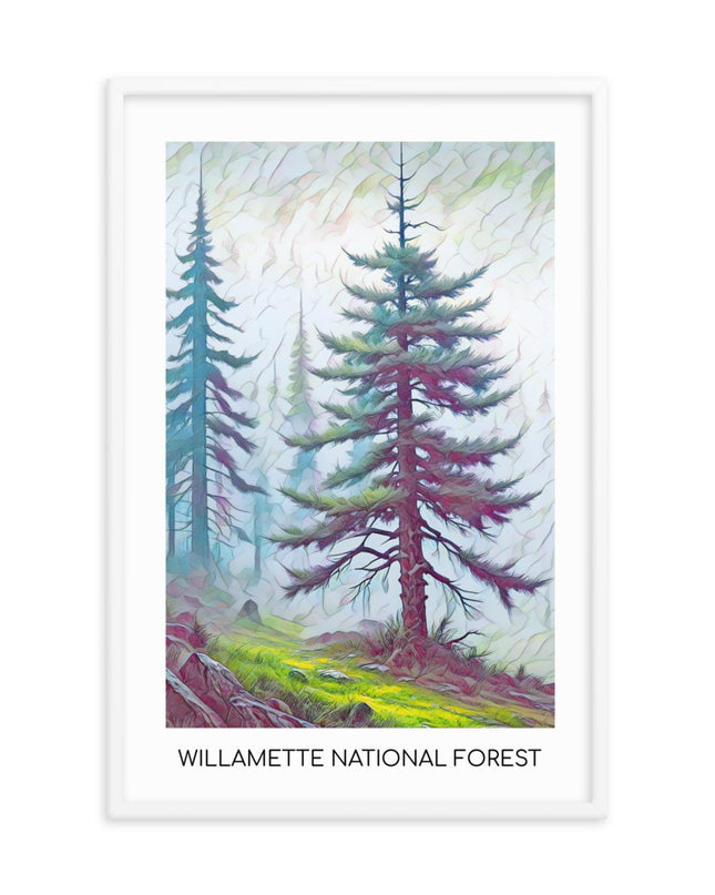 Willamette National Forest - Framed poster