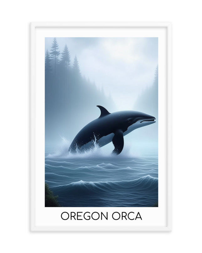 Oregon Orca - Framed poster