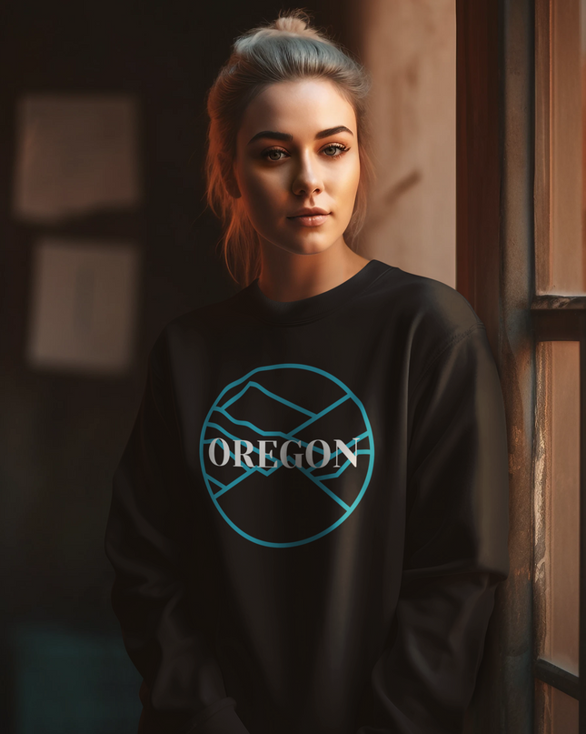 Oregon - Blue/Black - Unisex Sweatshirt