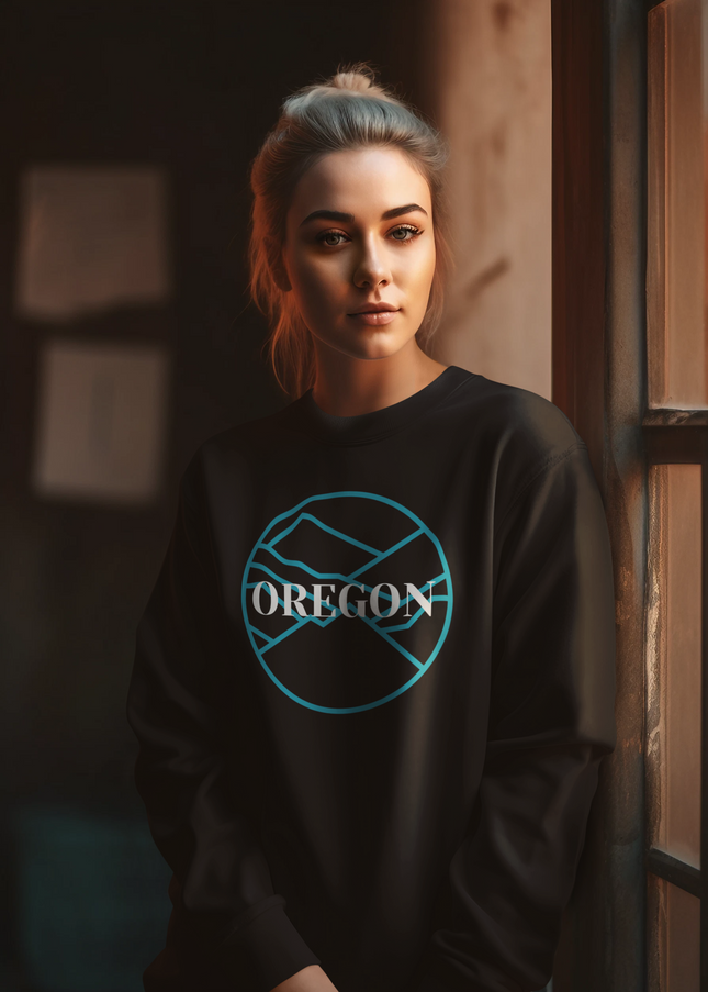 Oregon - Blue/Black - Unisex Sweatshirt