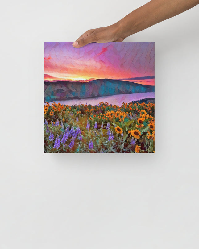 Columbia River Gorge - Wild Flowers - Digital Art - Thin canvas