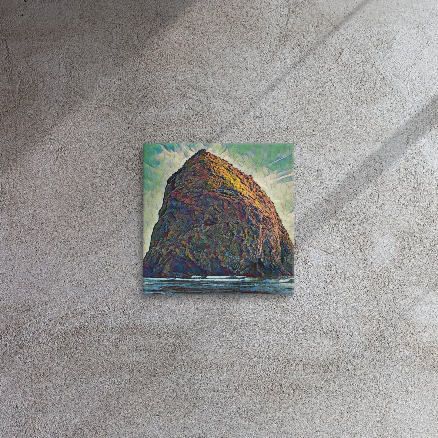 Haystack Rock - Digital Art - Thin canvas