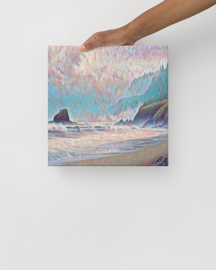 Oregon Beach - Digital Art -Thin canvas
