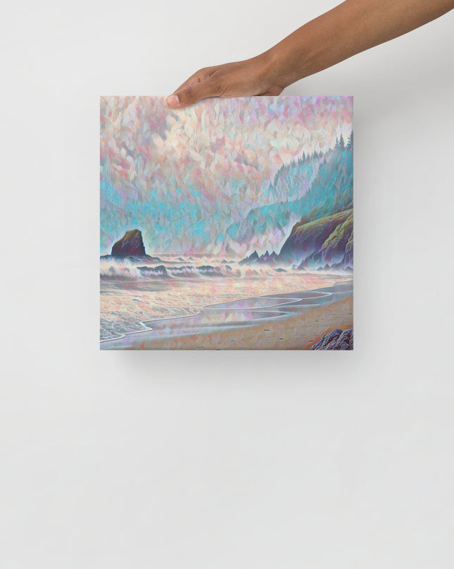 Oregon Beach - Digital Art -Thin canvas