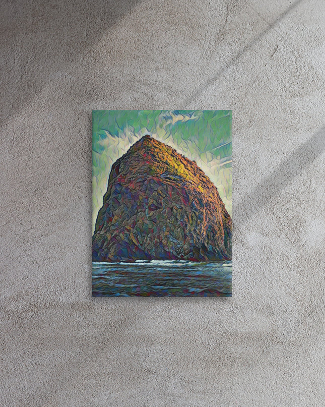 Haystack Rock - Digital Art - Thin canvas