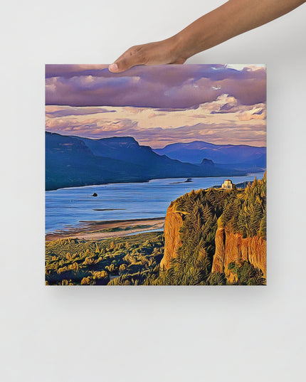 Columbia River Gorge - Digital Art - Thin canvas