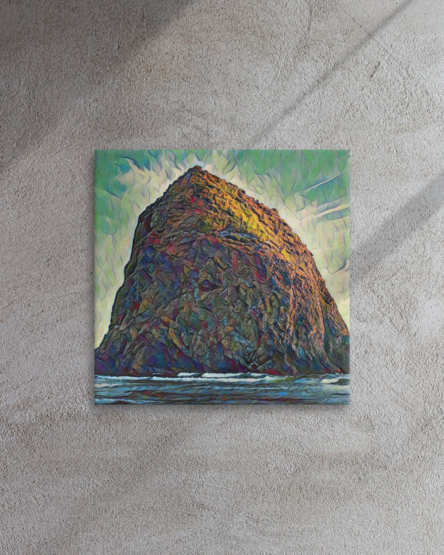 Haystack Rock - Digital Art - Thin canvas